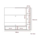 Ver imagem 5 de Painel para TV até 52 Polegadas 1 Porta 4 Nichos Sublime Patrimar Móveis
