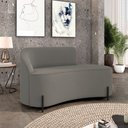Ver imagem 2 de Sofá 2 Lugares Orgânico 140cm Pé Ferro Preto Morgan Suede Grafite D03 - D’Rossi