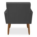 Ver imagem 4 de Kit 2 Poltronas Decorativa Nina Pés Palito Veludo Cinza Grafite Chamby Móveis