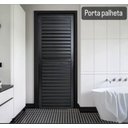 Ver imagem 3 de Porta de Giro Alumínio Preto Palheta Veneziana Fechada Maxx
