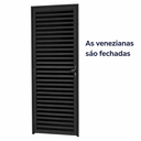 Ver imagem 5 de Porta de Giro Alumínio Preto Palheta Veneziana Fechada Maxx