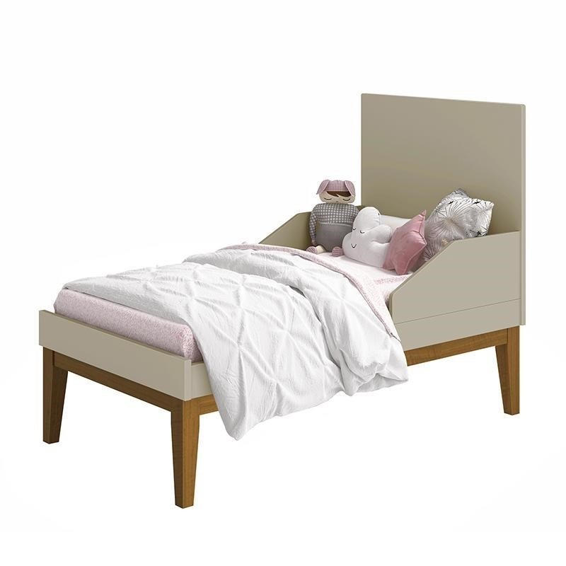 Berço Mini Cama Noah Classic com Pés Amadeirado - Reller Móveis Reller Móveis Infantis Areia Fosco / - 2