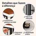 Ver imagem 5 de Canil Interno Cercado Gaiola Cachorro Cães Pet Aparador Madeira Mesa 2 em 1 Móveis