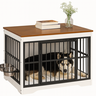 Canil Interno Cercado Gaiola Cachorro Cães Pet Aparador Madeira Mesa 2 em 1 Móveis - 1