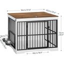 Ver imagem 2 de Canil Interno Cercado Gaiola Cachorro Cães Pet Aparador Madeira Mesa 2 em 1 Móveis