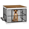 Canil Interno Cercado Gaiola Cachorro Cães Pet Aparador Madeira Mesa 2 em 1 Móveis - 1