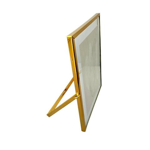 Porta Retrato Metal Dourado - Borda Slim 15 X 20cm