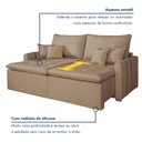Ver imagem 6 de Sofa Retratil Boston 180cm Kc Rei de Casa Veludo Bege