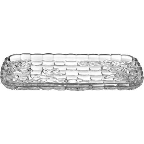 BANDEJA 2x35x18cm VIDRO TRANSP