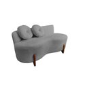 Ver imagem 3 de Namoradeira Sofá Feijão Lounge 120cm Orgânica Linho Cinza
