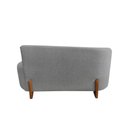 Ver imagem 7 de Namoradeira Sofá Feijão Lounge 120cm Orgânica Linho Cinza