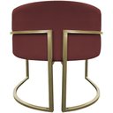 Ver imagem 5 de Kit 2 Poltronas Decorativa Recepção Luna Suede Cores Base de Ferro Champagne Bordô Suede