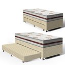 Ver imagem 1 de Cama Box com Colchão de Molas Ensacadas Anjos Classic + Auxiliar de Espuma Unique Solteiro 88cm