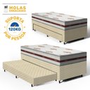 Ver imagem 3 de Cama Box com Colchão de Molas Ensacadas Anjos Classic + Auxiliar de Espuma Unique Solteiro 88cm