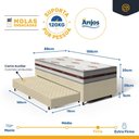 Ver imagem 6 de Cama Box com Colchão de Molas Ensacadas Anjos Classic + Auxiliar de Espuma Unique Solteiro 88cm