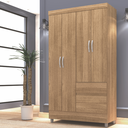 Ver imagem 3 de Guarda Roupa 4 Portas 2 Gavetas Ideal Nature Móveis Vila Rica