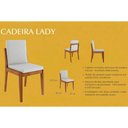 Ver imagem 2 de Sala de Jantar Completa Monalisa C/ Tampo Madeirado C/ Vidro 160cm+ 4 Cadeiras Lady Natural - Nesher