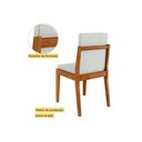 Ver mais imagens de Sala de Jantar Completa Monalisa C/ Tampo Madeirado C/ Vidro 160cm+ 4 Cadeiras Lady Natural - Nesher