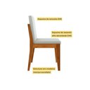 Ver imagem 7 de Sala de Jantar Completa Monalisa C/ Tampo Madeirado C/ Vidro 160cm+ 4 Cadeiras Lady Natural - Nesher