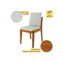 Ver imagem 6 de Sala de Jantar Completa Monalisa C/ Tampo Madeirado C/ Vidro 160cm+ 4 Cadeiras Lady Natural - Nesher