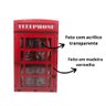 Cristaleira Cabine Telefônica de Londres 40cm Sthoudt Vermelha - 7