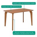 Ver imagem 6 de Mesa de Jantar Papaia com 4 Cadeiras Estofadas Juparana Linho Cinza Ornar