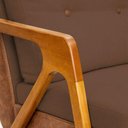 Ver imagem 4 de Kit 2 Poltronas Laura Corino e Linho com Assento Ergonômico Café Ammê Estofados