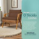 Ver imagem 5 de Kit 2 Poltronas Laura Corino e Linho com Assento Ergonômico Café Ammê Estofados