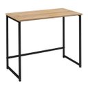 Ver imagem 2 de Escrivaninha Mesa Escritório Home Daf Mobiliário 80cm Industrial Pinus e Preto Marrom