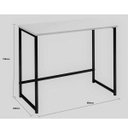 Ver imagem 3 de Escrivaninha Mesa Escritório Home Daf Mobiliário 80cm Industrial Castanho e Preto Marrom