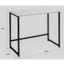 Ver imagem 3 de Escrivaninha Mesa Escritório Home Daf Mobiliário 80cm Industrial Tabaco e Preto Marrom