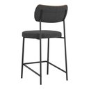 Ver imagem 5 de Banqueta Média Cozinha Lila Estofada Couríssimo Whisky Linho Grafite - Desk Design