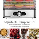 Ver imagem 4 de Elite Gourmet Desidratador de Alimentos com 5 Bandejas de Inox (ajustável)