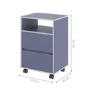 Ver imagem 2 de Mesa de Cabeceira com Rodízios Nadi Azul