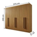 Ver imagem 3 de Guarda Roupa Casal 6 Porta 6 Gaveta da Vinci D'doro Carvalho