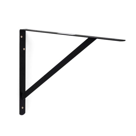 Kit 6X Suporte Reforçado Mão Francesa para Prateleira 50 cm Preto