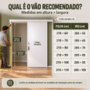 Ver mais imagens de Porta de Correr Madeira 210x70 Branco Prime Kit Completo Trilho Fechadura