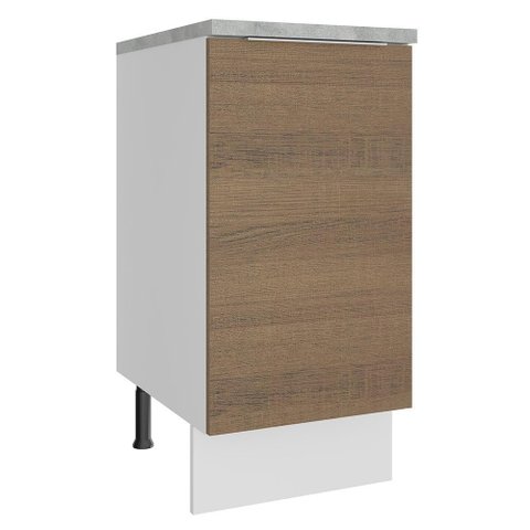 Balcão Madesa Stella 35 cm 1 Porta Branco/Rustic