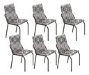 Ver imagem 1 de Kit 6 Cadeiras Malibu Corino Paraopeba Tubo Preto Fosco