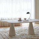 Ver imagem 2 de Mesa de Jantar 137x90 Cone Orgânica Nuvem Cor Branca