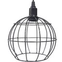 Ver imagem 4 de 2 Pendentes Aramado Globo Luminária Lustre Retrô Balcão Preto + 2 Lâmpadas Led St64 Vintage