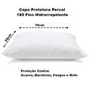 Ver imagem 5 de Protetor de Travesseiro Buettner Percal 180 Fios Hidrorrepelente 50cmx70cm Branco