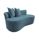 Ver imagem 3 de Namoradeira Sofá Feijão Hana 130cm Orgânica Linho Azul
