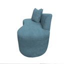 Ver imagem 5 de Namoradeira Sofá Feijão Hana 130cm Orgânica Linho Azul