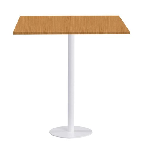 Mesa Pisa Beta Bistrô Fratini 107,50cm (a) Disco Redondo Branco Tampo Mdp Quadrado Samba 80cm (l)