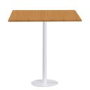 Ver imagem 1 de Mesa Pisa Beta Bistrô Fratini 107,50cm (a) Disco Redondo Branco Tampo Mdp Quadrado Samba 80cm (l)