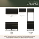 Ver imagem 6 de Armário Cozinha Modulada Completa 252cm Florença Multimóveis MP2452 Preto
