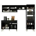 Ver imagem 5 de Armário Cozinha Modulada Completa 252cm Florença Multimóveis MP2452 Preto