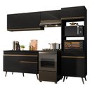 Ver imagem 2 de Armário Cozinha Modulada Completa 252cm Florença Multimóveis MP2452 Preto