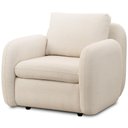 Ver imagem 6 de Poltrona Decorativa Orgânica Sala de Estar Living Eliot F04 Linho Tramado Creme - Lyam Decor